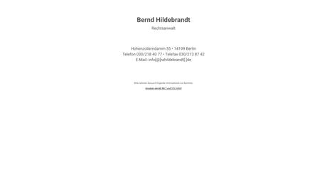 Bernd Hildebrandt Rechtsanwalt und Notar