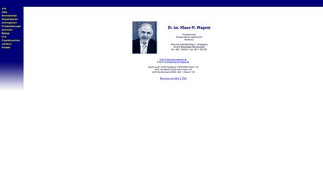 Dr. Klaus-R. Wagner Rechtsanwalt und Notar
