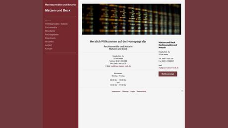 Heinz-Gerhard Matzen Andrea Beck Rechtsanwälte und Notar