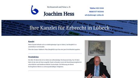 Joachim Hess Rechtsanwalt und Notar