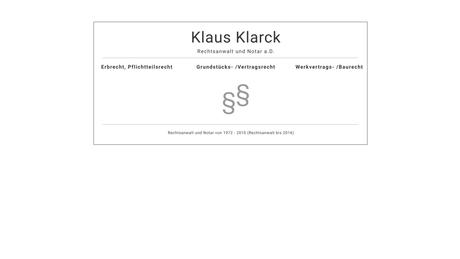 Klaus Klarck Rechtsanwalt und Notar a.D.
