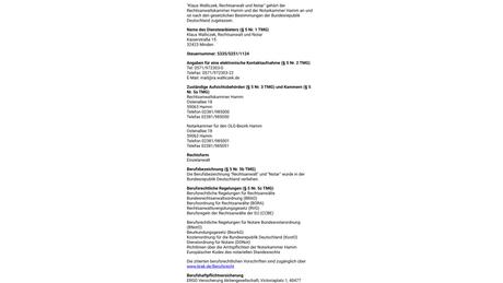 Klaus Walliczek Rechtsanwalt und Notar