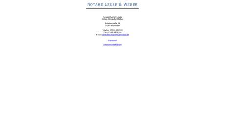 Notare Leuze und Weber Notar