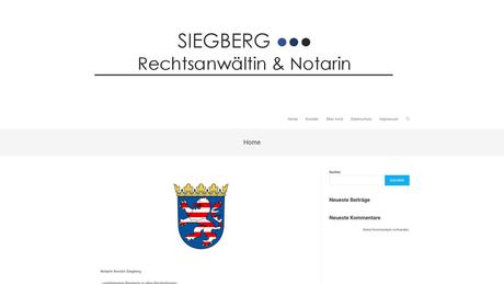 Rechtsanwältin und Notarin Siegberg